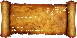 Ács Anett névjegykártya
