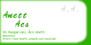 anett acs business card
